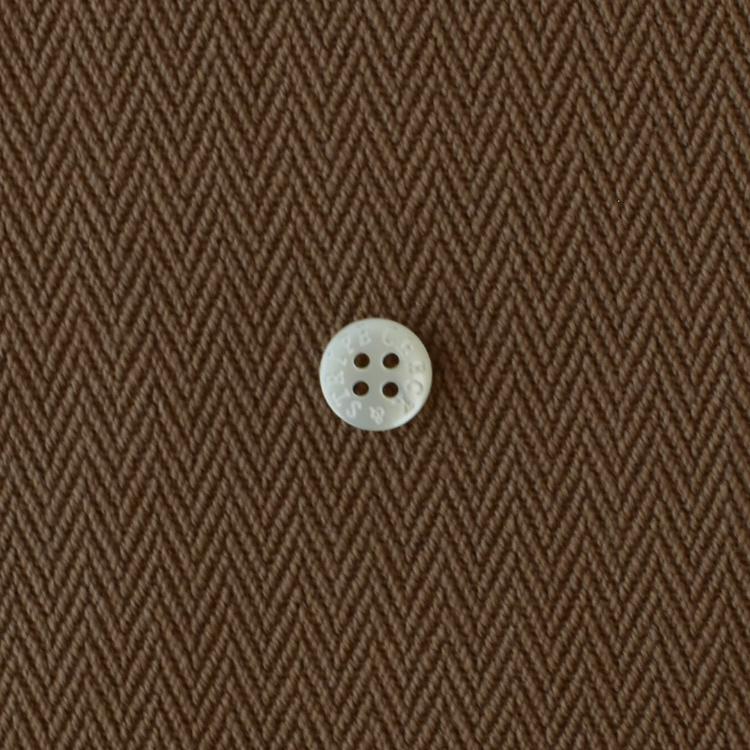 本間織布のコットンヘリンボーン(レシピ付き)　ブラウン