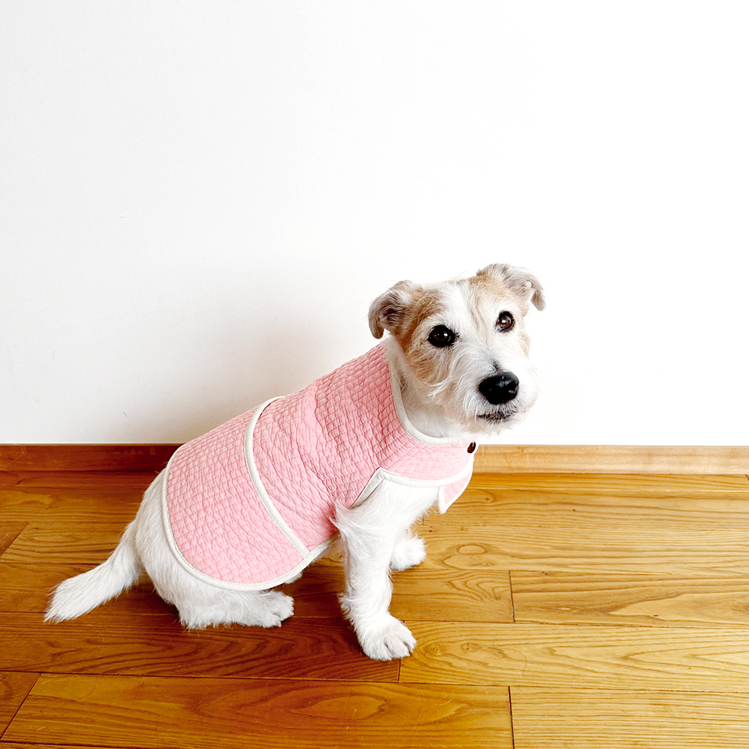 わんダッフルポンチョのキット　コーラルピンク
