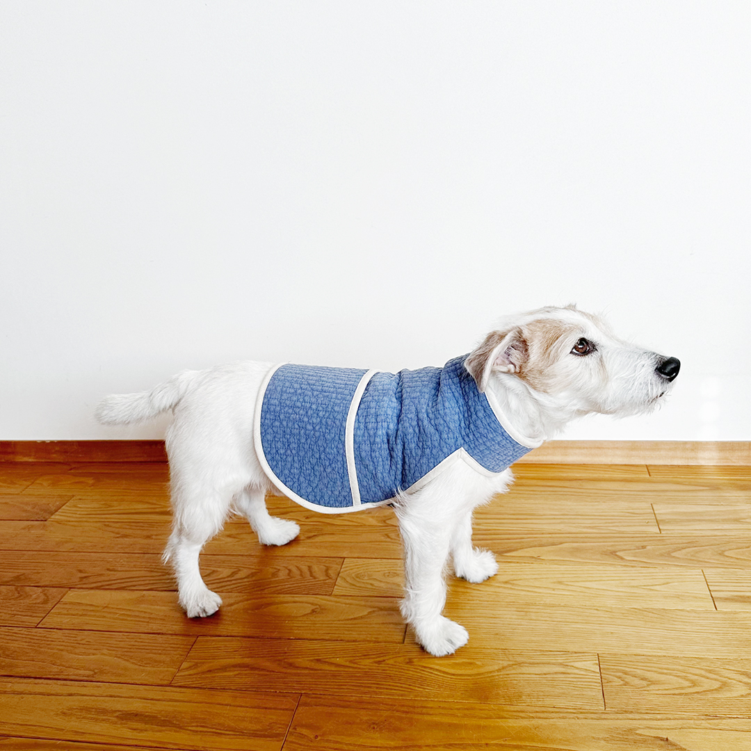 わんダッフルポンチョのキット　デニムブルー