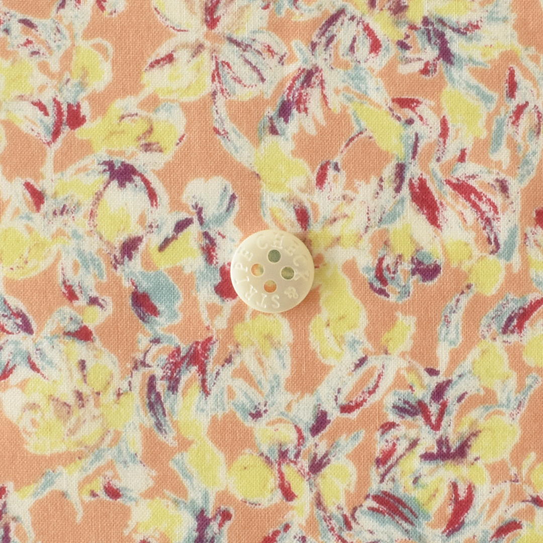 ベーシックなコットンローンプリント 　オレンジ系