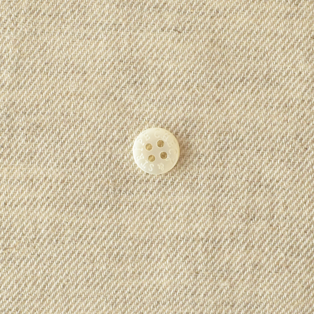 先染めのコットンリネンツイル　ベージュ