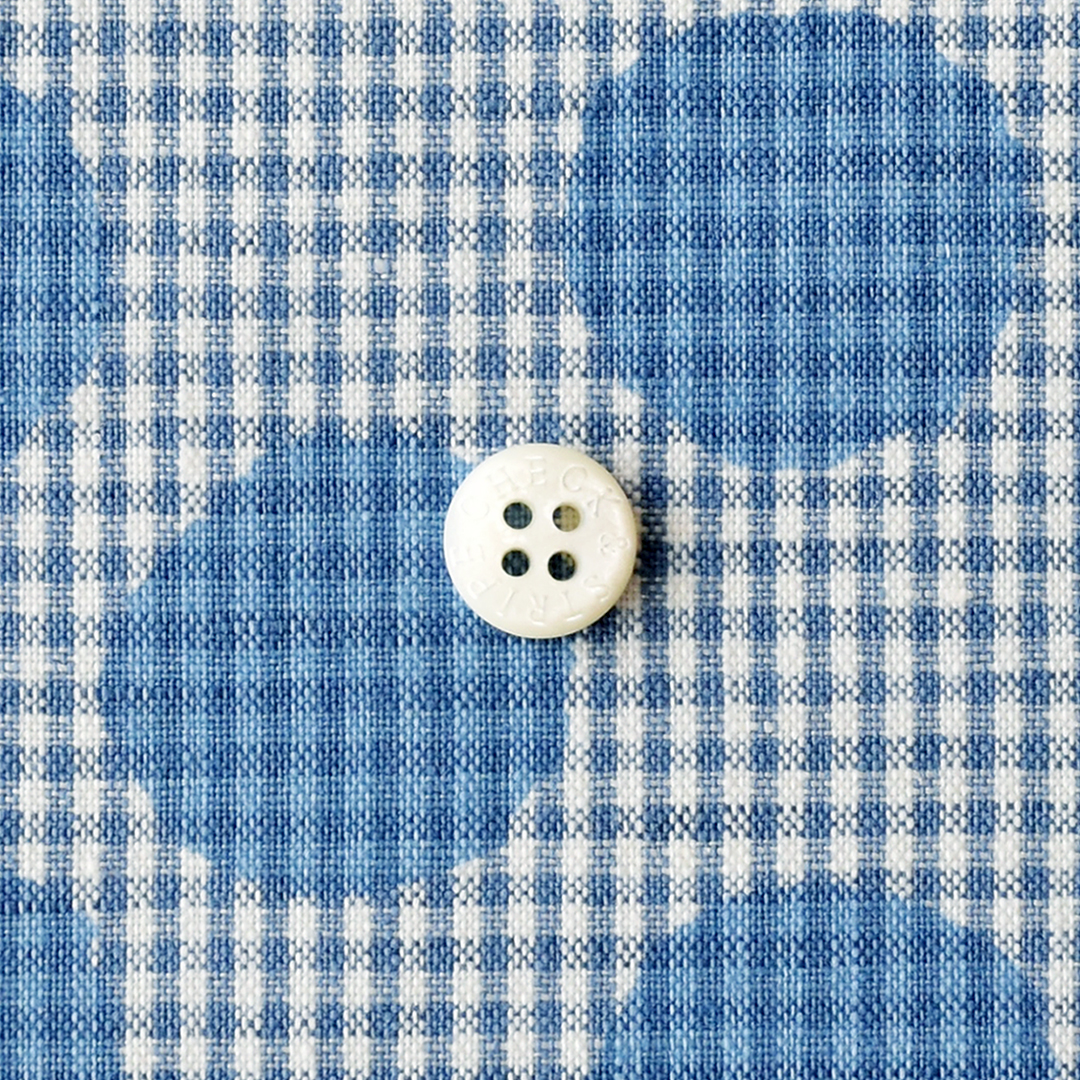 dot diamond　check chic blue