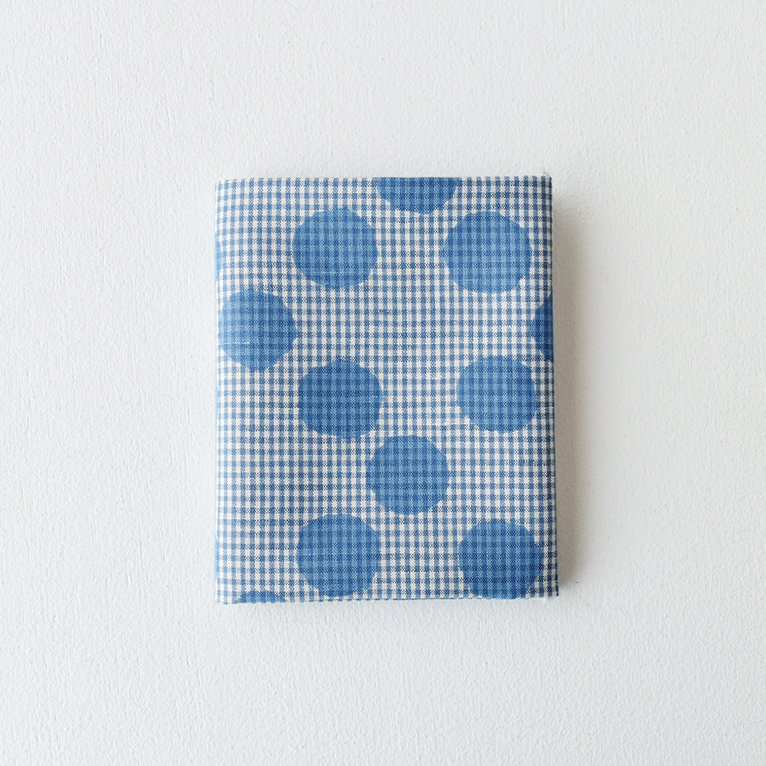 dot diamond  カットクロス　check chic blue