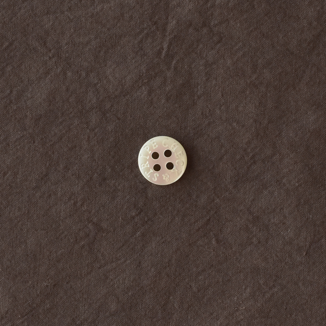 ワッシャー加工のコットンタイプライター　ブラウン