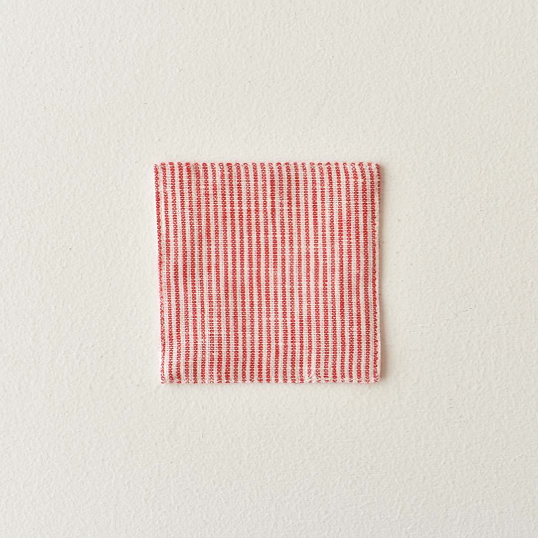 fog linen work リネンコースター　レッドシアサッカー