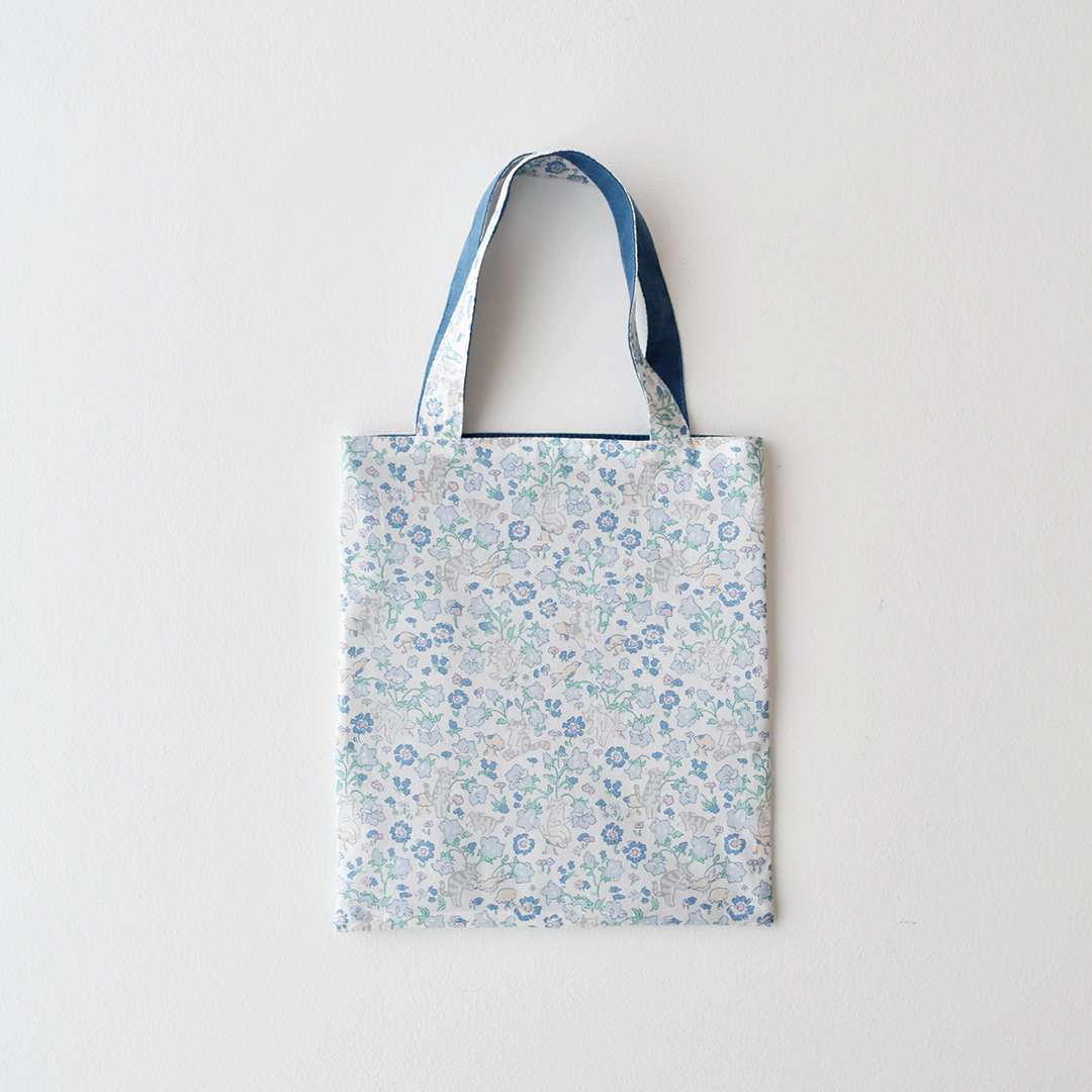 ちいさな手さげバッグのキット　ブルー系