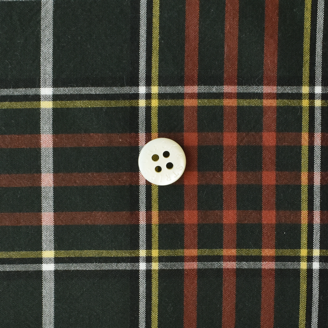 コットンタイプライター チェック　グリーン系