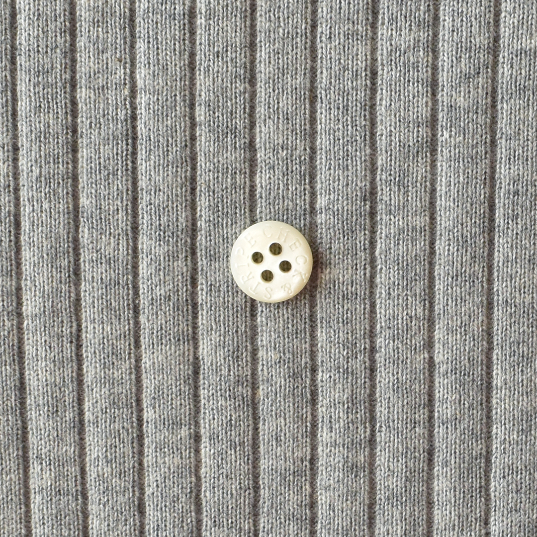 コットン太リブニット　杢グレー