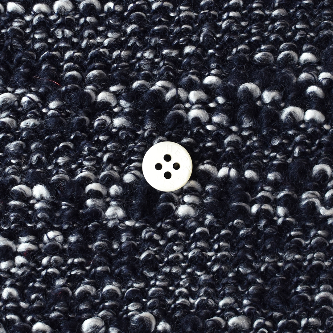 (大特価20％OFF)幅広ウール混リングニット　ネイビーブラック系