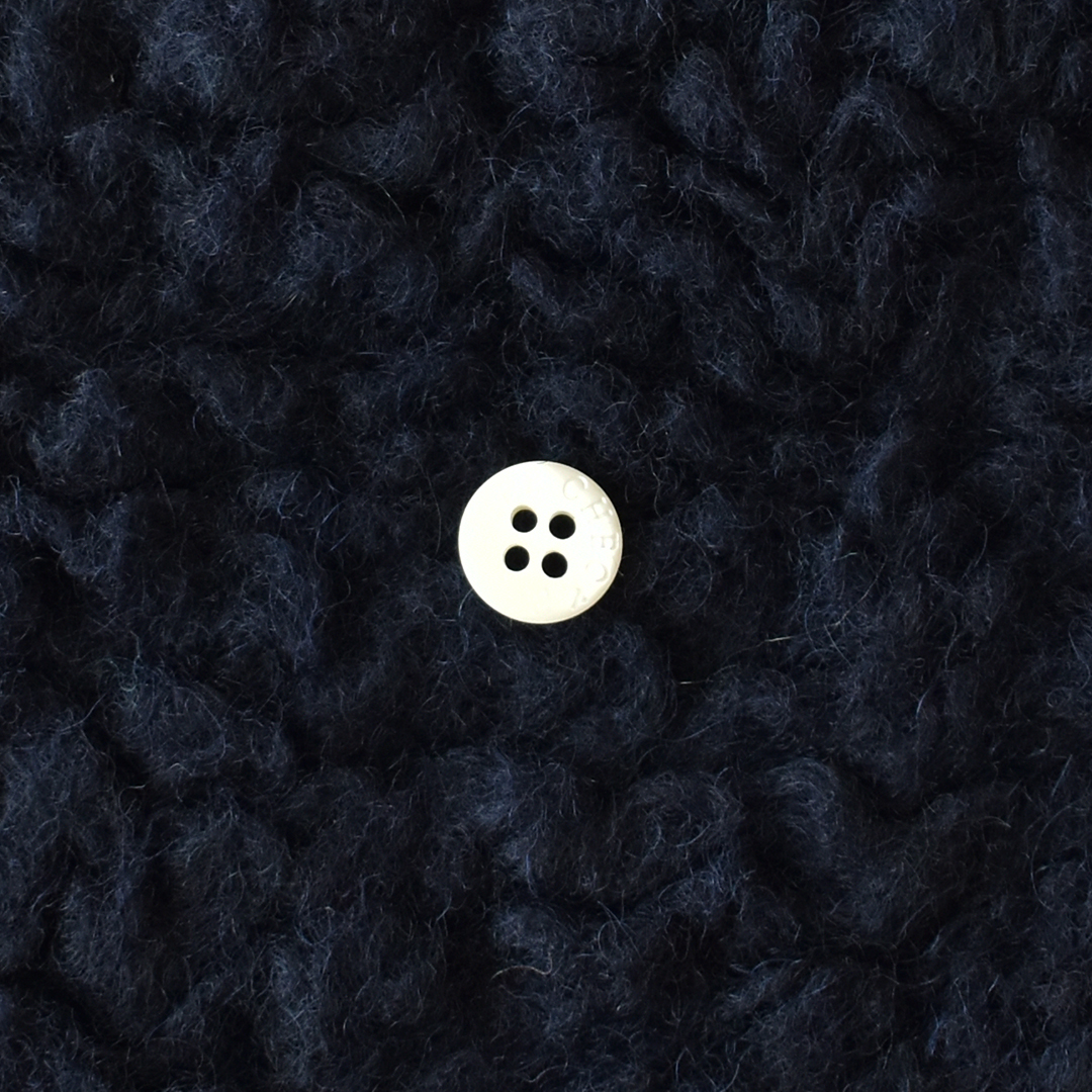 (大特価20％OFF)イタリア製幅広もこもこボア　ネイビー