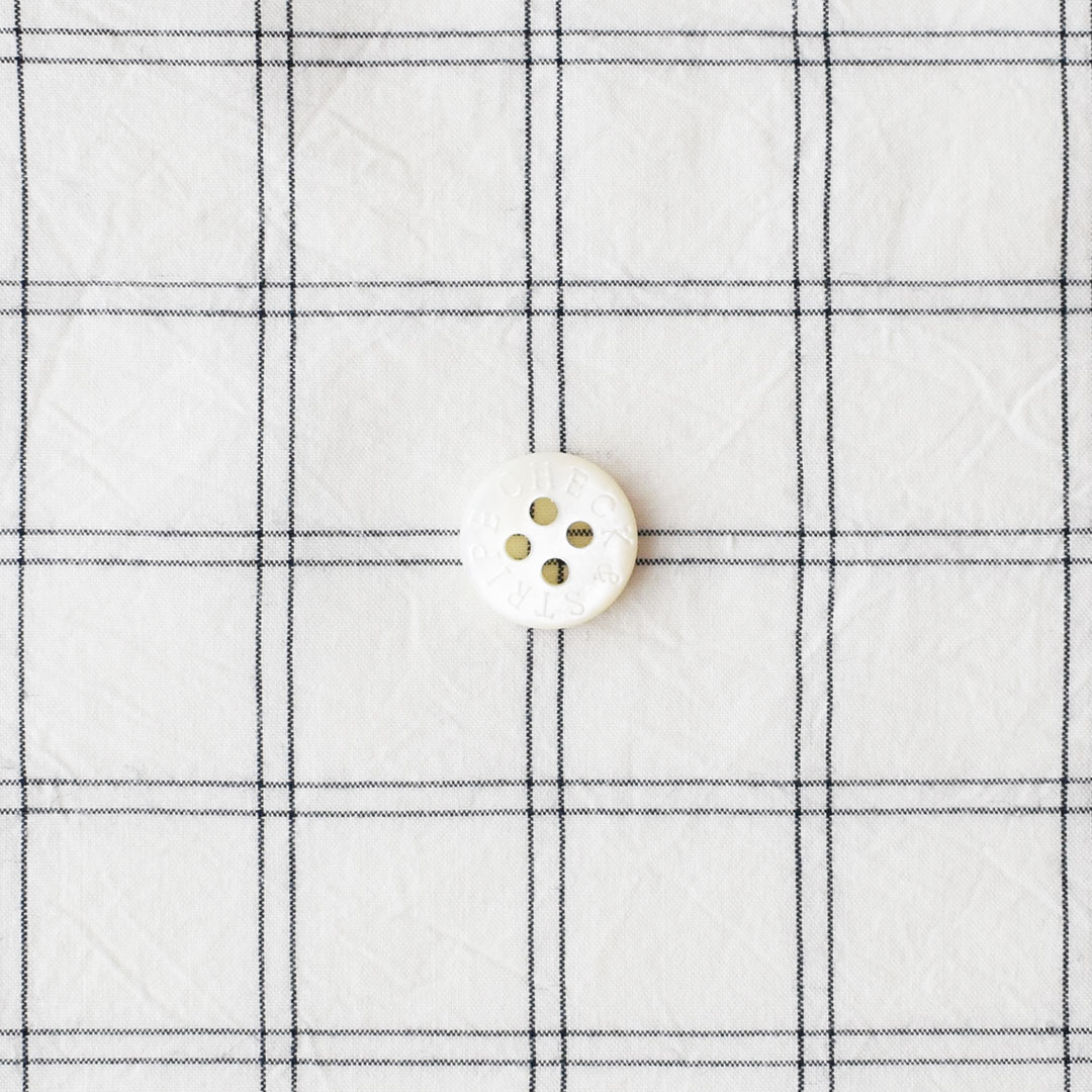 C&Sコットンパピエ ウィンドウペイン　きなり色×ネイビー