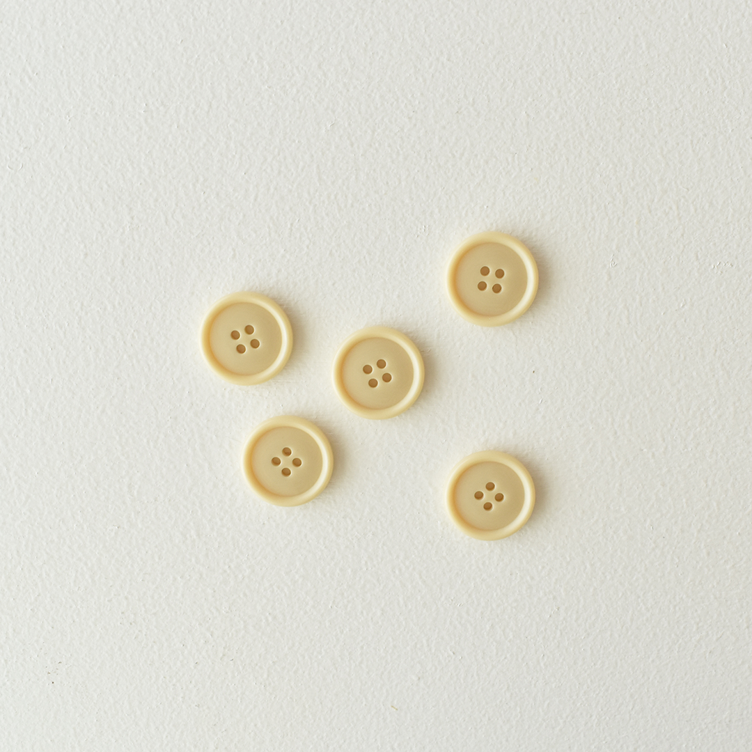 ボタン(25mm)　クリーム　5個セット