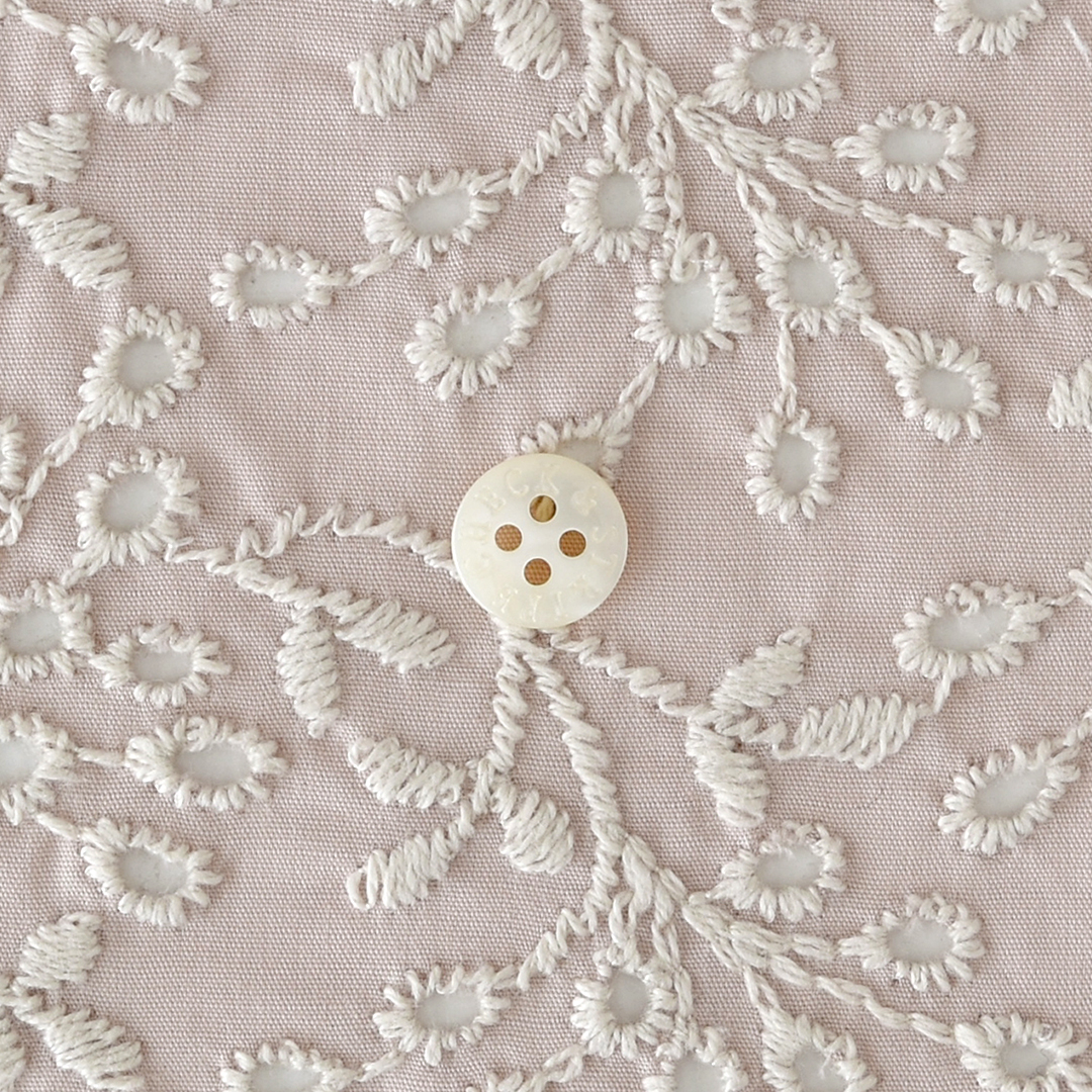 CHECK&STRIPEオリジナルティアドロップスツリー　グレイッシュピンクにアイボリー