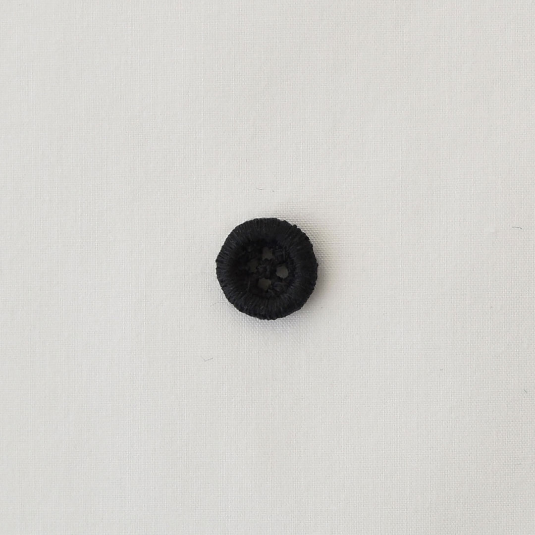 コットン糸のボタン　ブラック