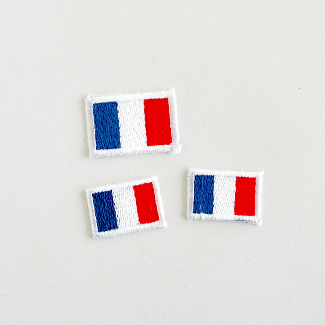 CHECK&STRIPEオリジナルアップリケ　フランス国旗