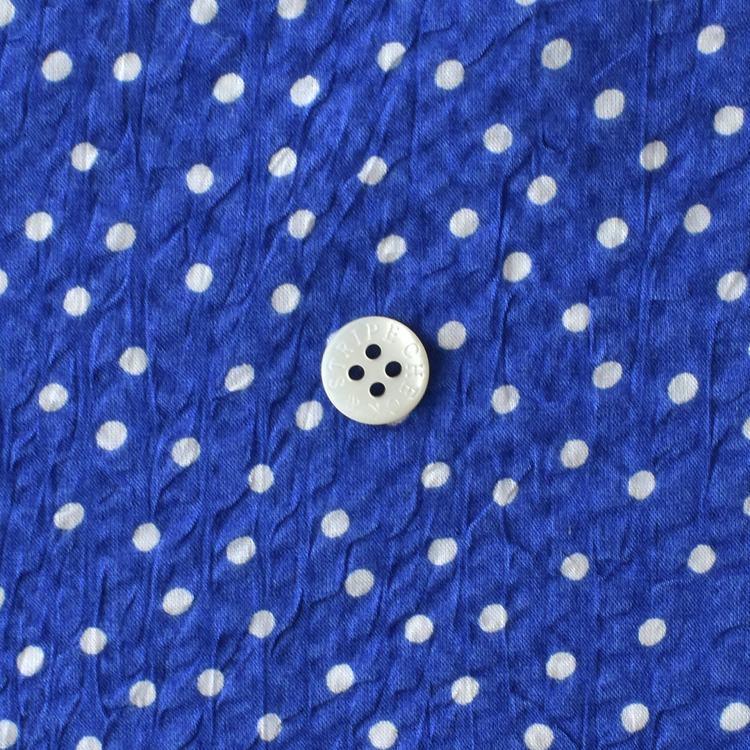 コットンローンワッシャープリント ドット 　ブルー×ホワイト
