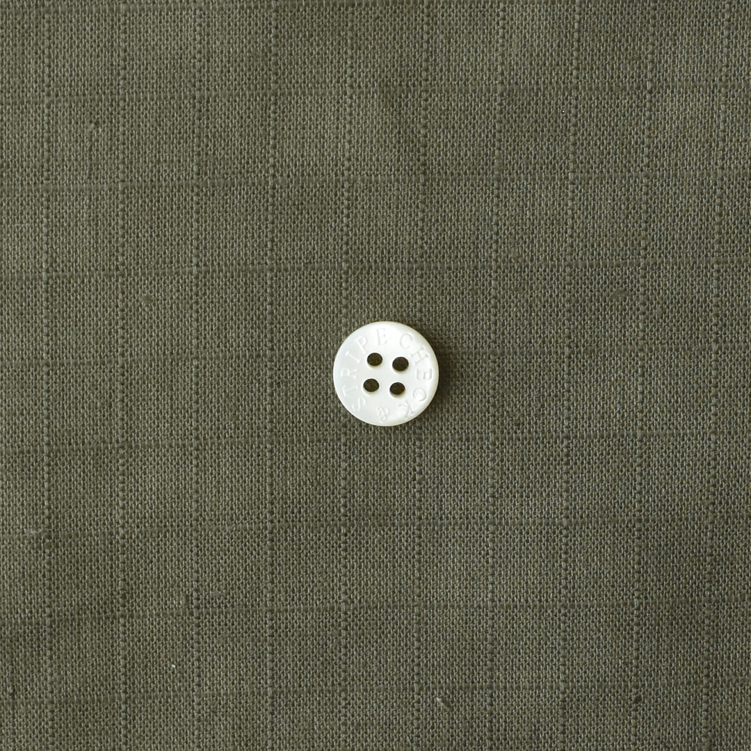 コットンリネンのリップストップ　ミリタリーカーキ