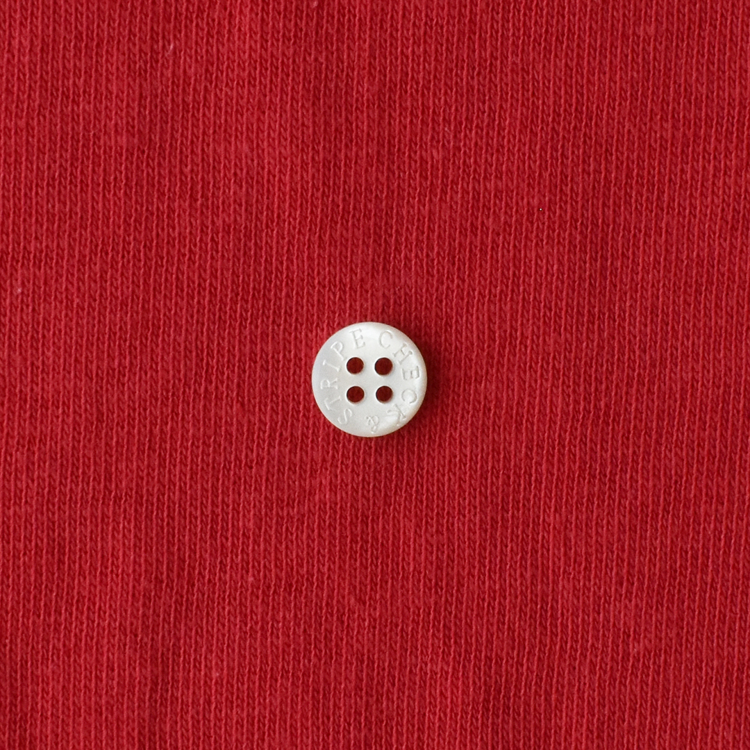 コットンのミニ裏毛ニット　レッド