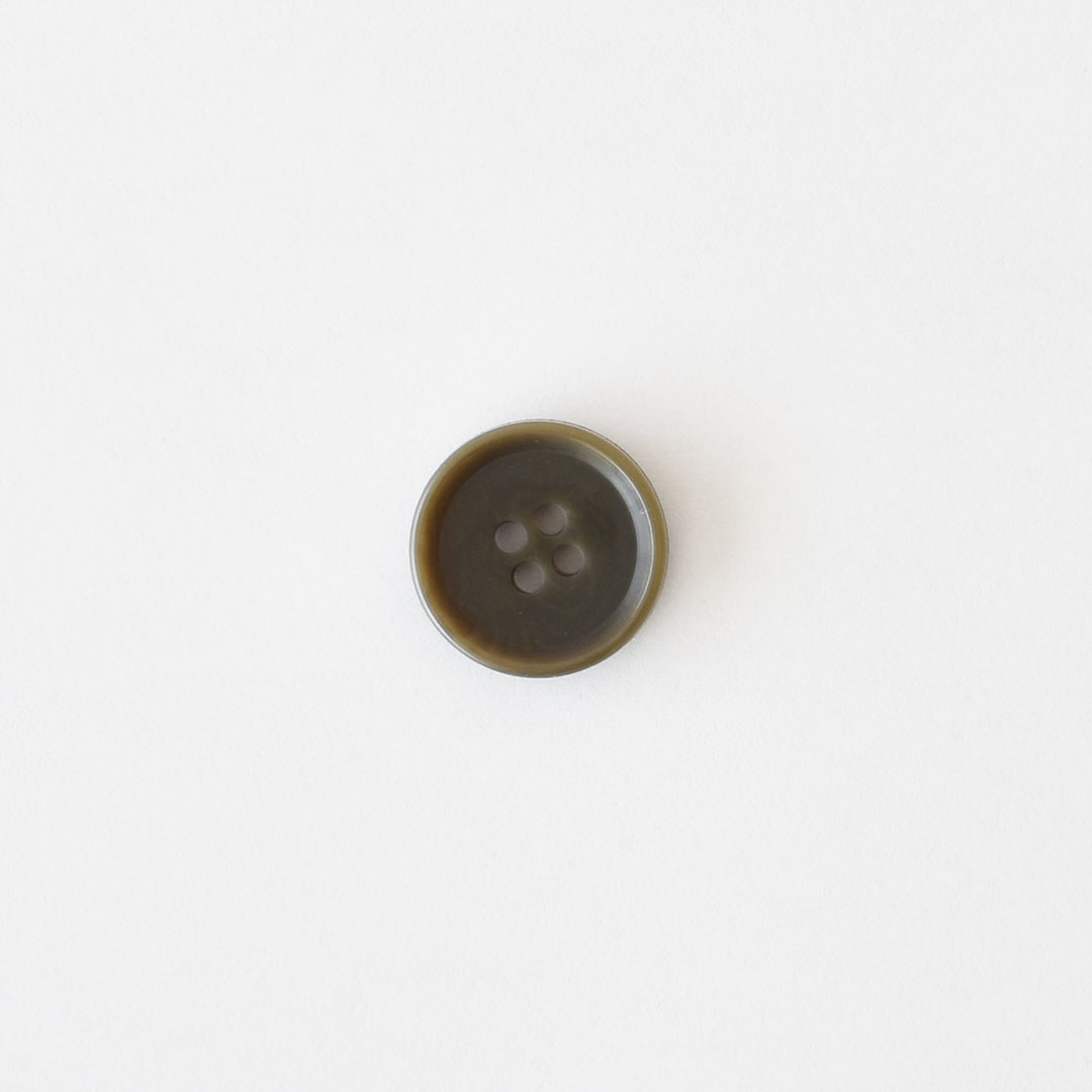 四つ穴ボタン  オリーブ(20mm)　5個セット