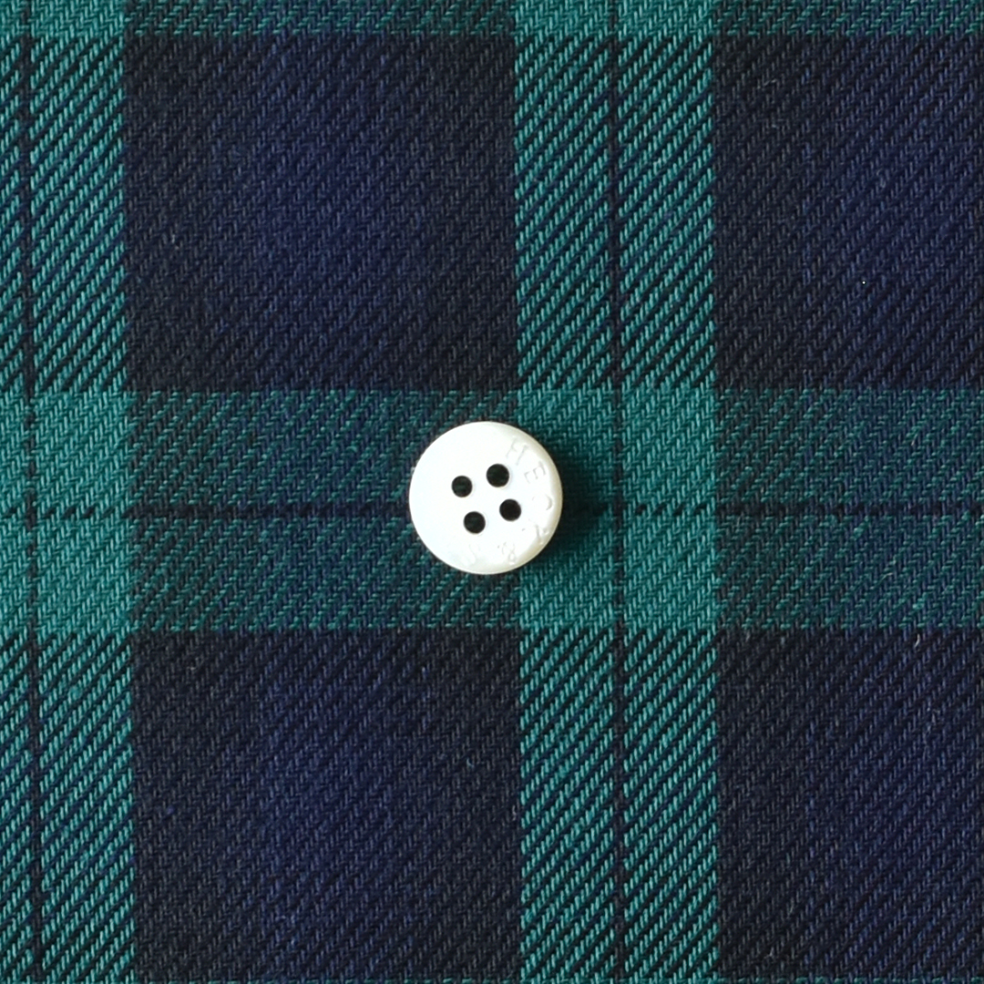 (特価)先染めコットンツイルチェック　ネイビー×グリーン