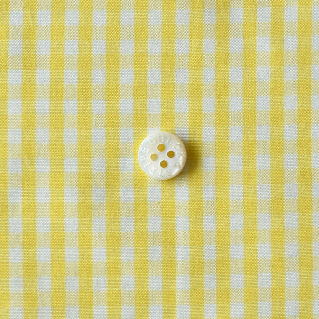 (特価)さらりとしたコットンポプリンチェック 中　イエロー
