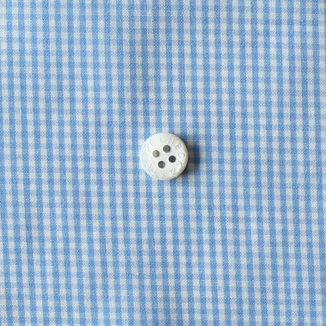 (特価)さらりとしたコットンポプリンチェック 小　サックス