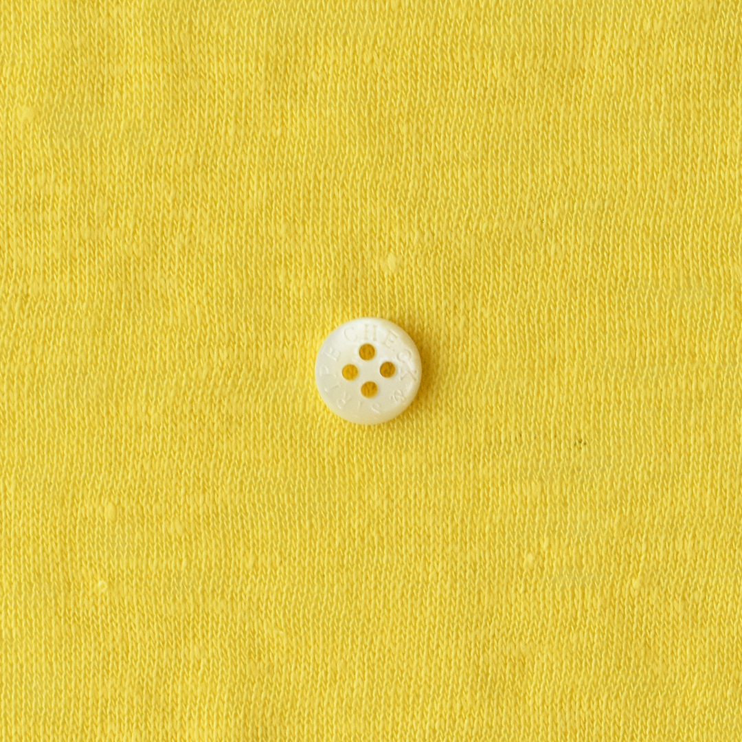 薄手のやわらかリネンニット　イエロー