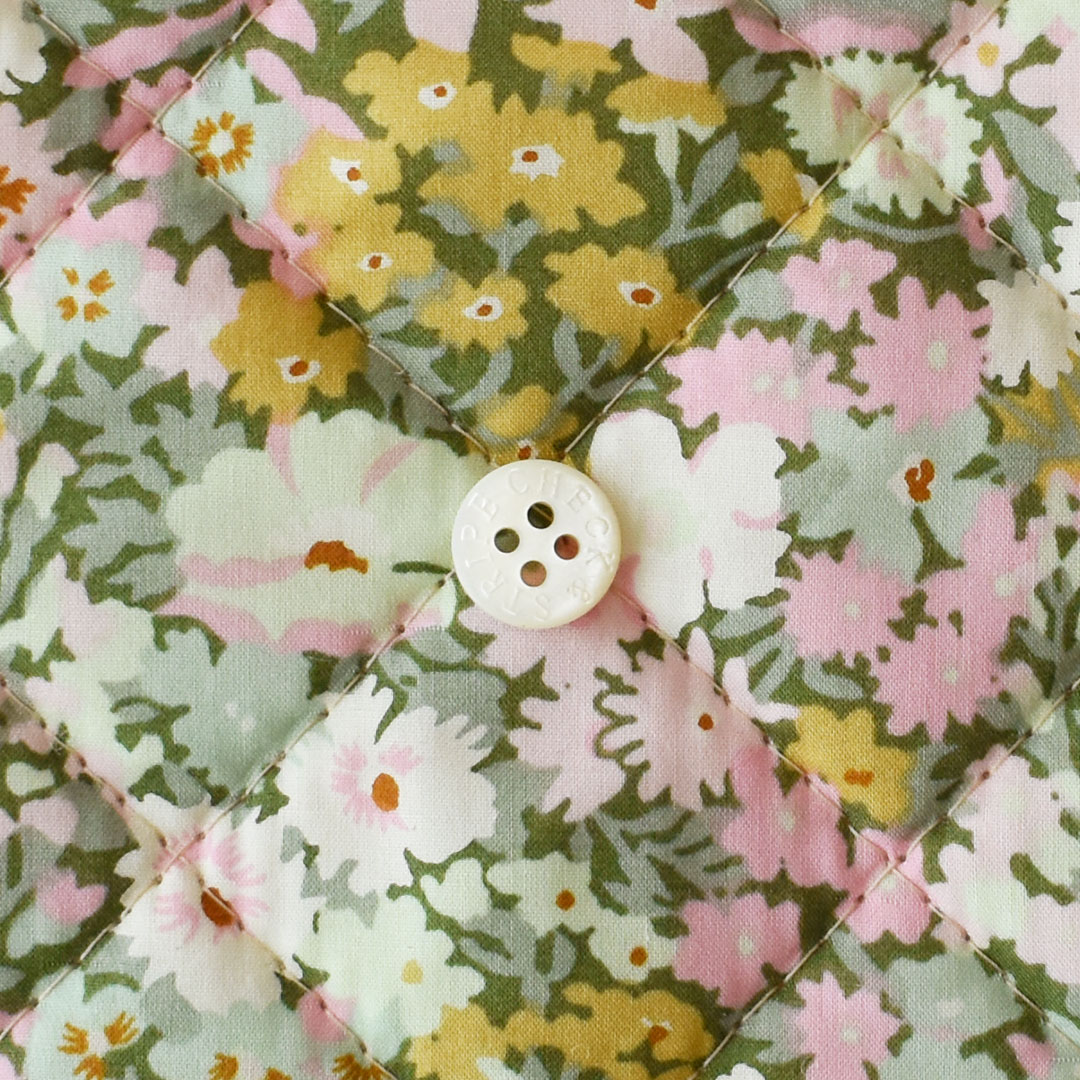 リバティプリントキルティング(レシピ付き)　Thorpe HE(ピンク・スモークグリーン系)