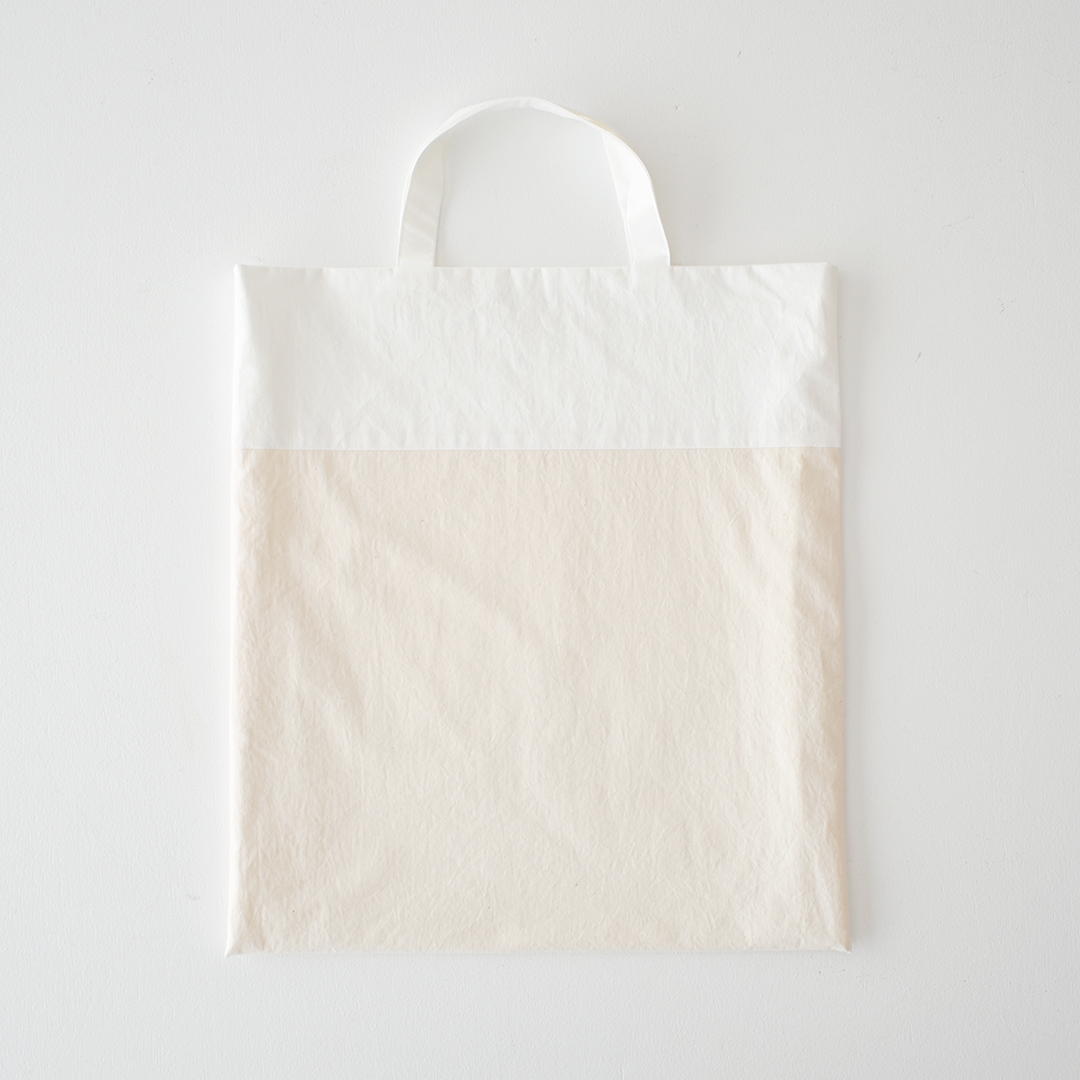 石川ゆみさんデザイン 布あわせのバッグのキット　オフホワイト×きなり