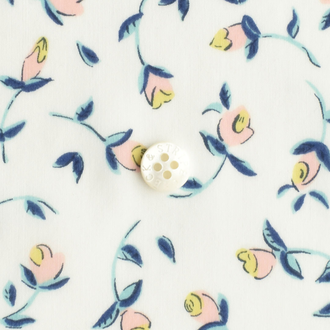 リバティプリントラミネート Floating Flora　17CT(ピンク・イエロー系)