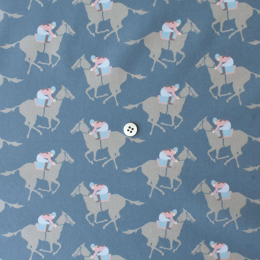 リバティプリント Gallop(レシピ付き)　◎J26A(ディープブルー)