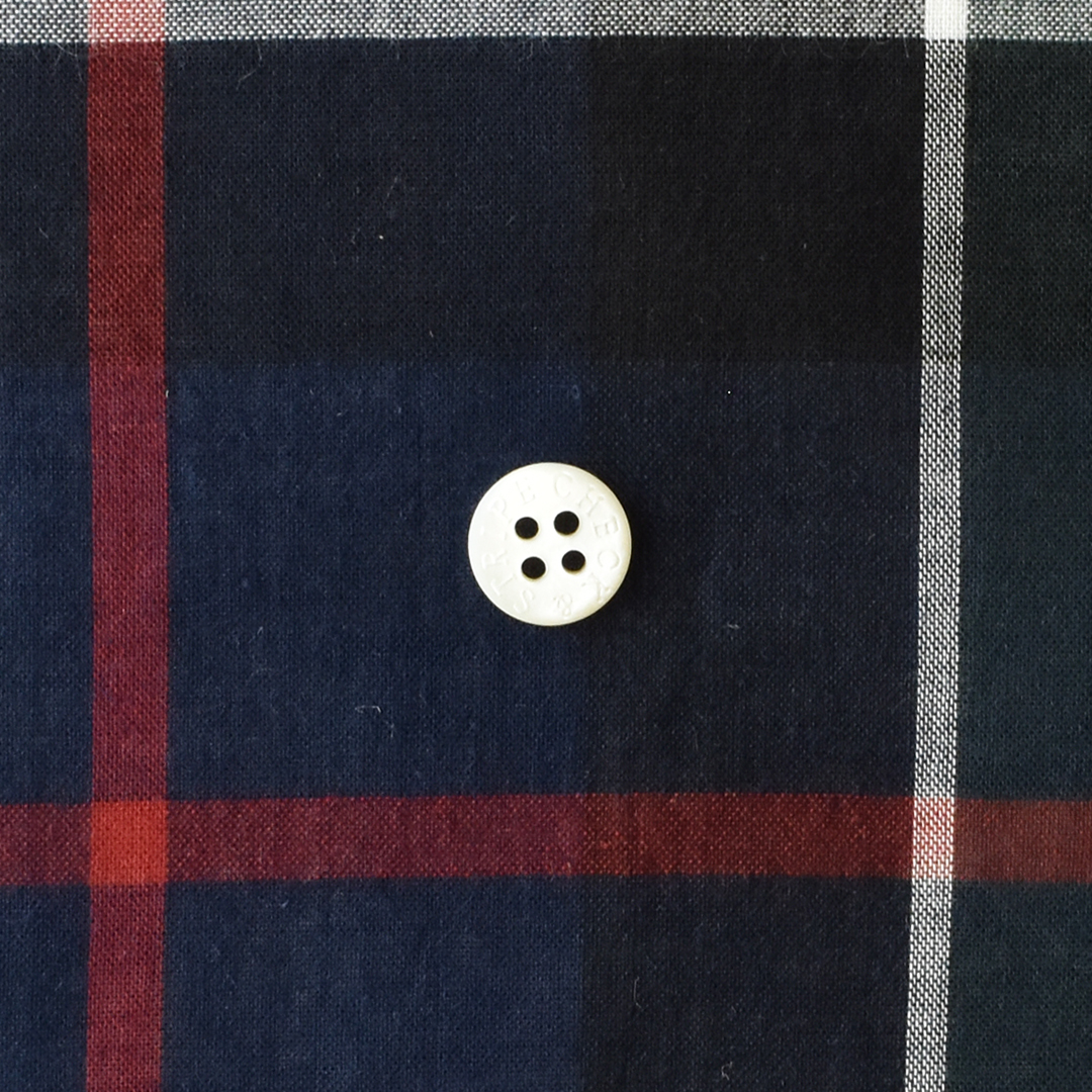 ギザコットンローンのブラックウォッチ　グリーン×ネイビー×レッド系
