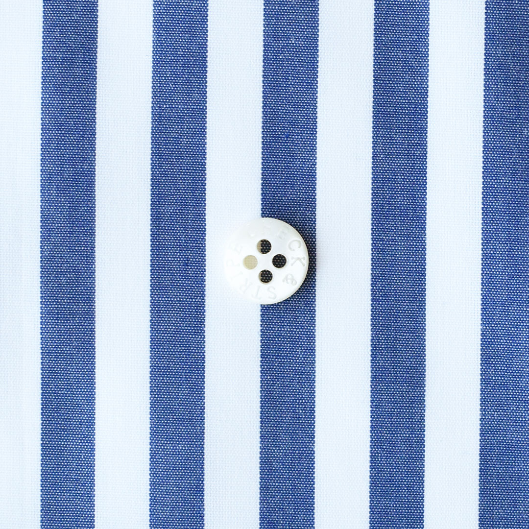 (10%OFF！)CHECK&STRIPEオリジナル100そうストライプ　ブルー