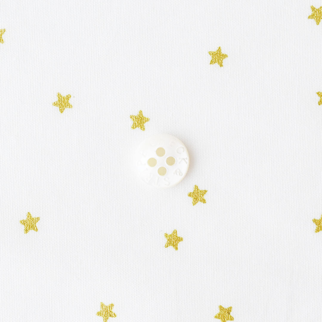 CHECK&STRIPEオリジナル星のコットン ラミネート(レシピ付き)　白にゴールド