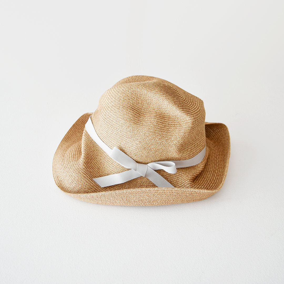 mature ha ボックスハット　11cm brim ribbon mature ha. マチュアーハ ペーパーブレード グログランリボン