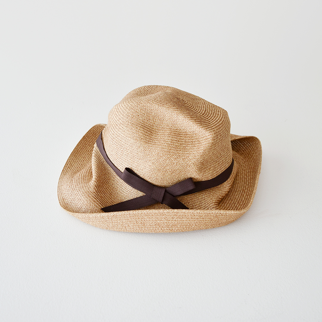 公式通販サイトセール CHECK＆STRIPE grosgrain brim 11cm HAT BOXED ha. mature / 帽子
