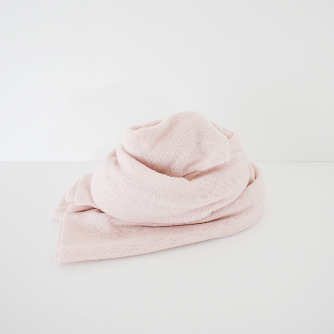C&Sオリジナルカシミヤ フォイユ マフラーカット 1.6m　グレイッシュピンク