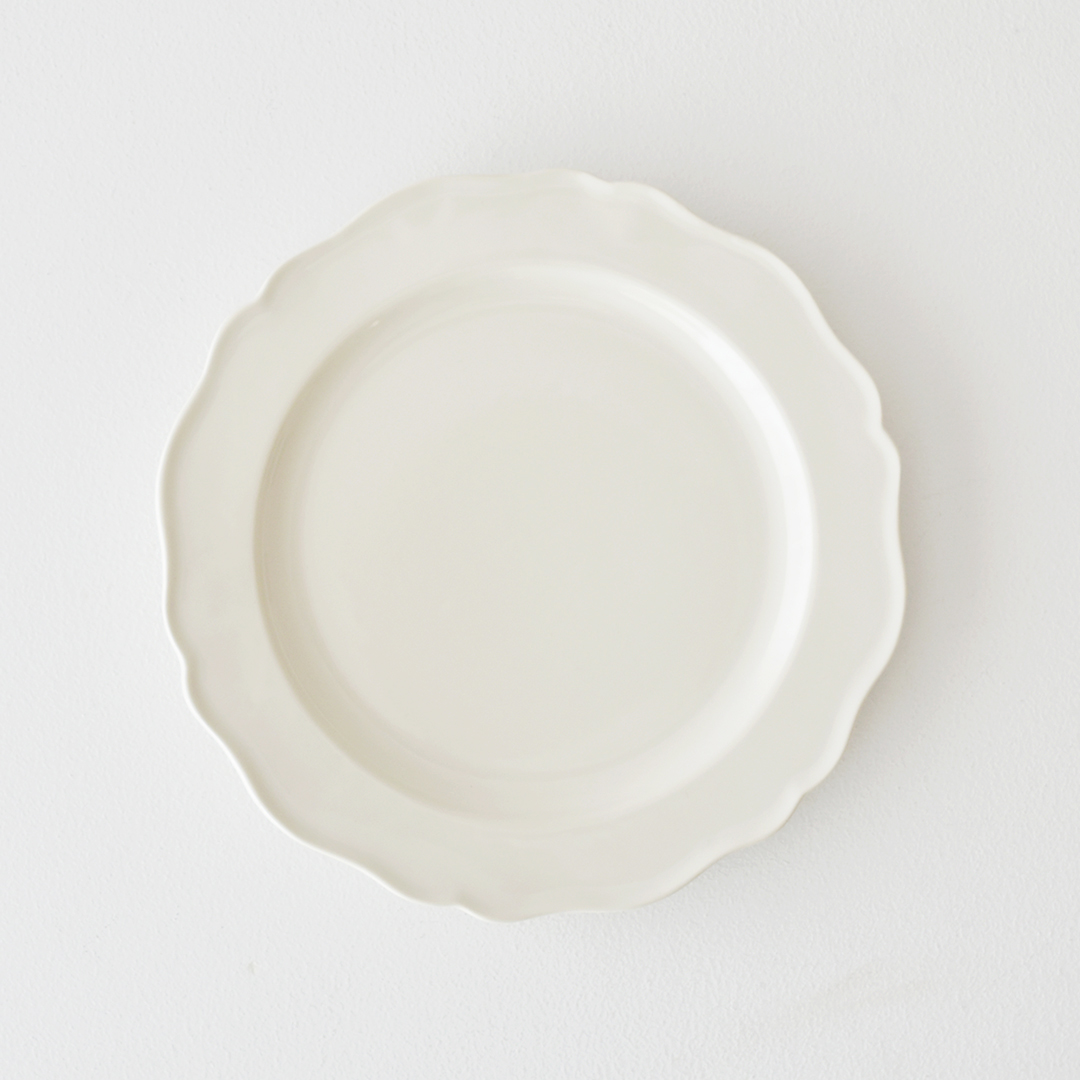 石川隆児 Flower rim Plate(お一人様合計8点まで)　White