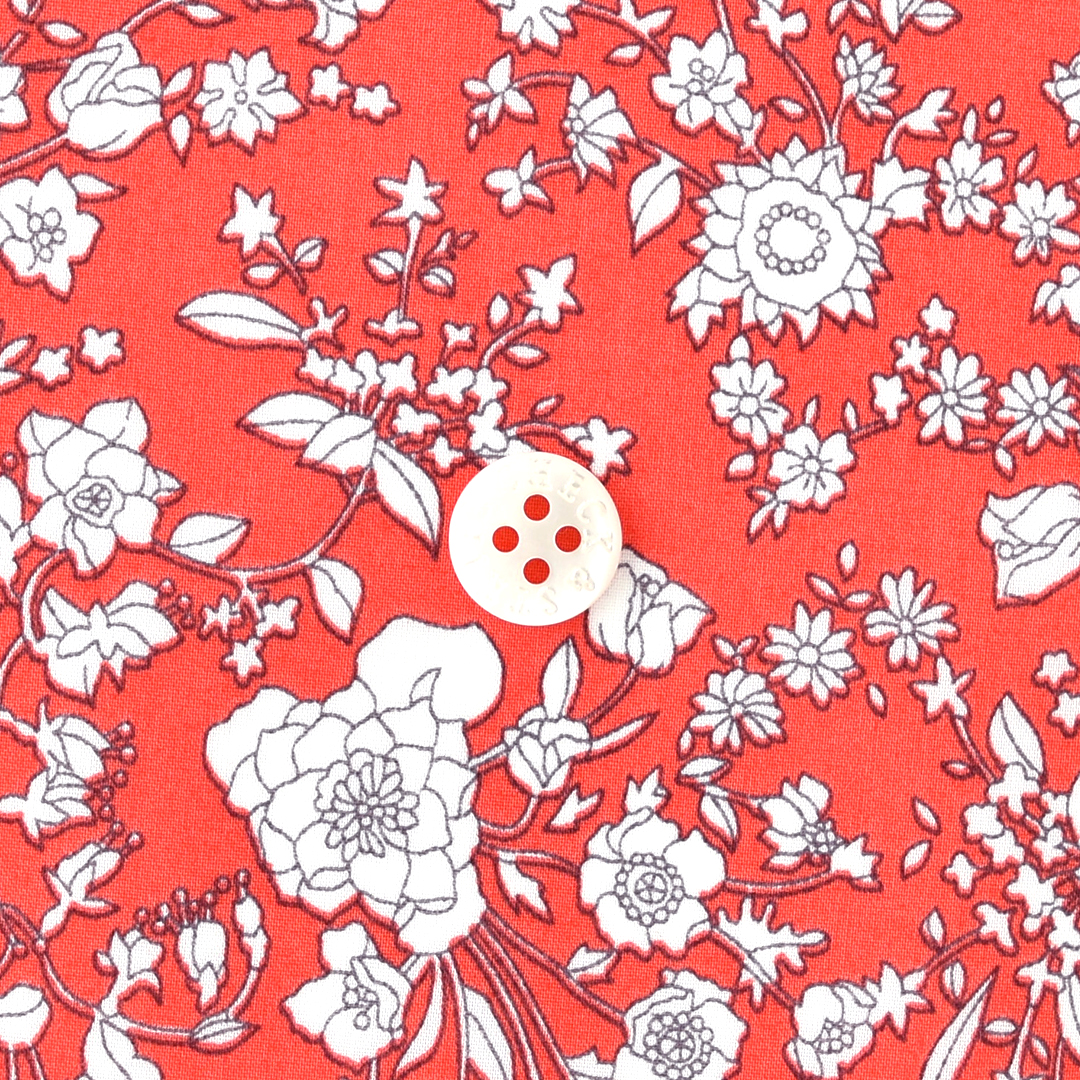 (20%ポイント!3.3m着分カット)リバティプリントタナローン Summer Blooms　◎J23A(バーミリオンレッド)