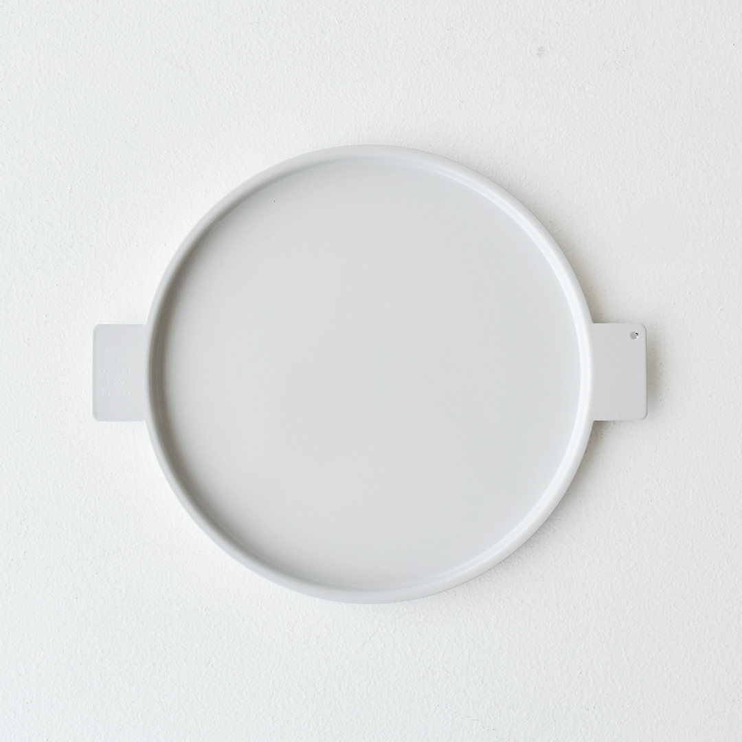 yumiko iihoshi porcelain ‘Colored’ aluminum tray round L　dove white