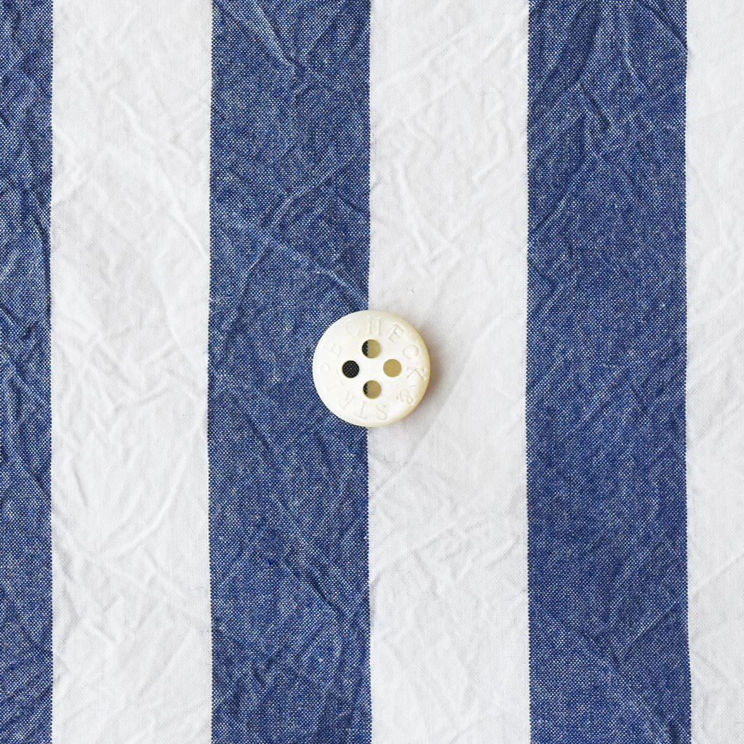 (数量限定トライアル特別20%オフ価格)CHECK&STRIPEオリジナルコットンパピエ ストライプ　ネイビー(15mm幅)(新色)