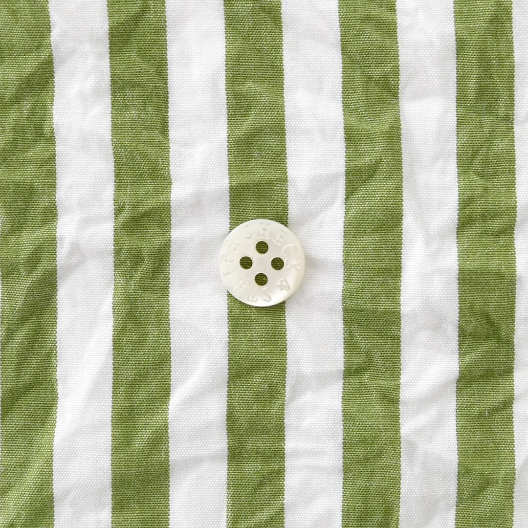 C&Sオリジナルsunny days stripe(レシピ付き)　エバーグリーン×ホワイト(7mm幅)