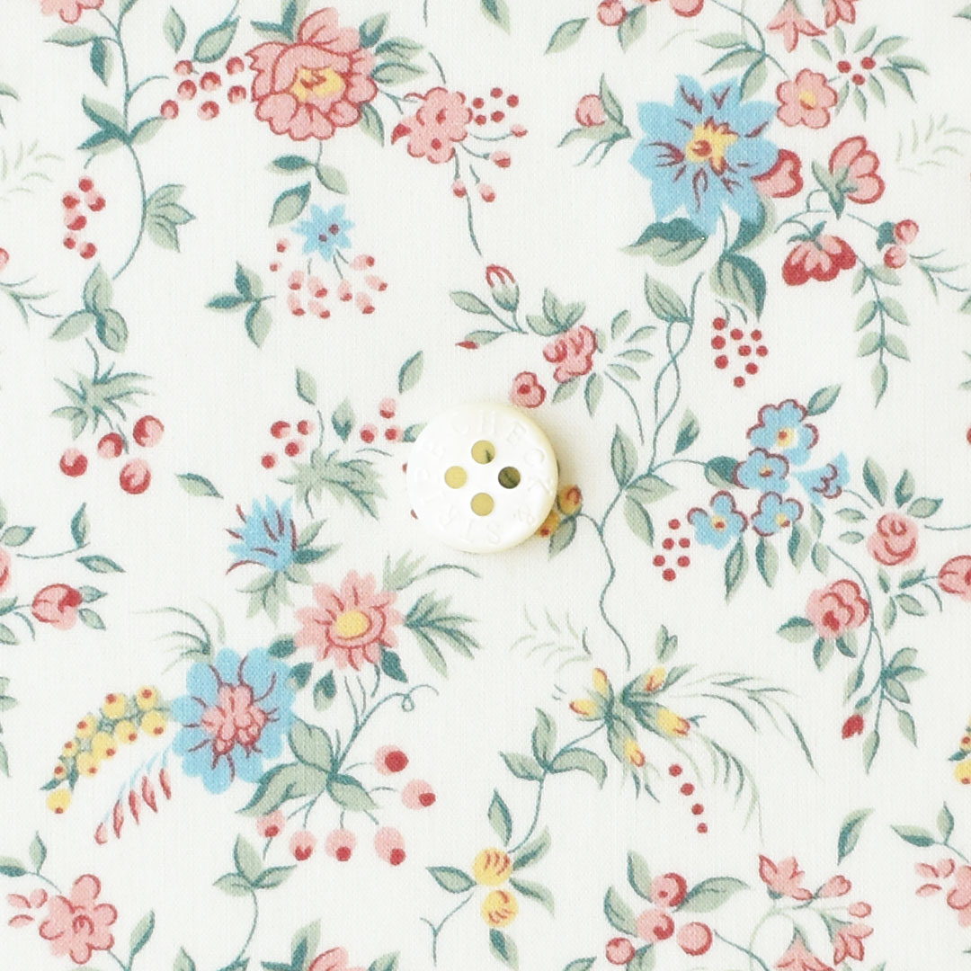 リバティプリント　Floribunda DU(ブルー×ピンク系）
