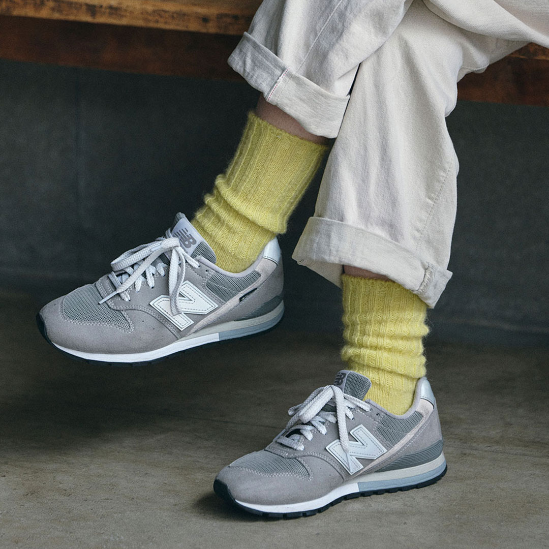 fog linen work モヘヤソックス　イエロー