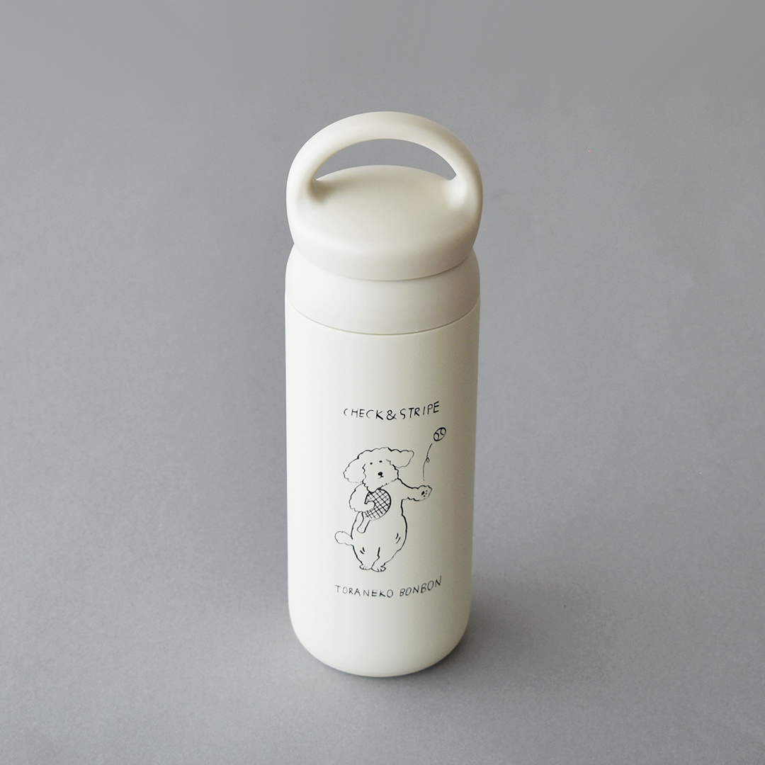 わんわんボトル(KINTO × トラネコボンボンのDAY OFF TUMBLER 500ml)　ホワイト