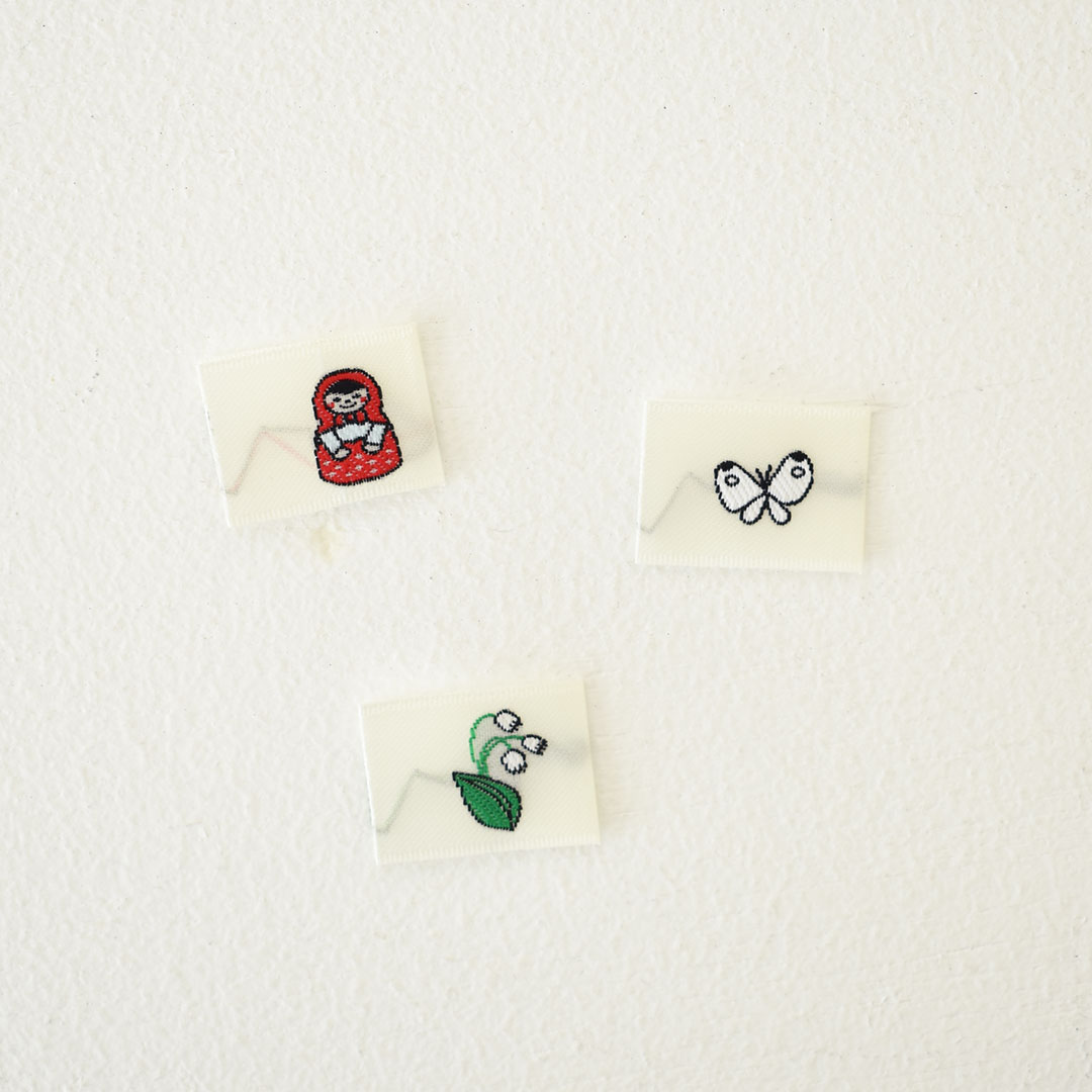 マトリョーシカ・ちょうちょ・すずらんのタグセット