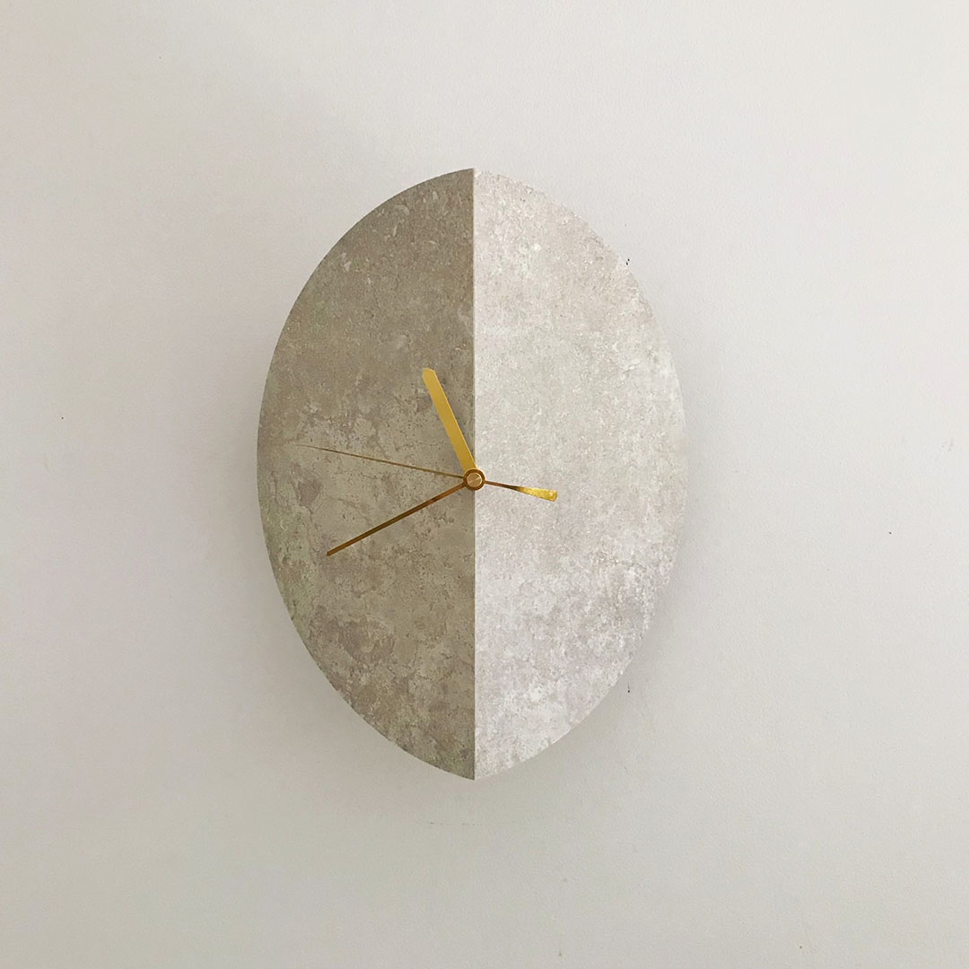 NATUR Wall clock THE TIME 「how high the half moon」