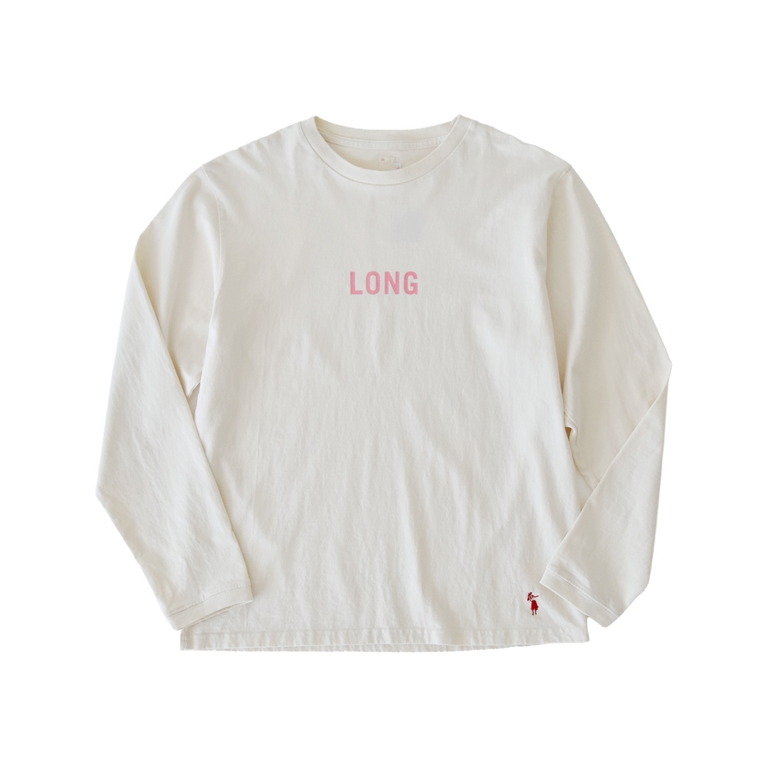 CHECK＆STRIPE / SUNSHINE+CLOUD ロングTシャツLONG BEACH オフホワイト XL
