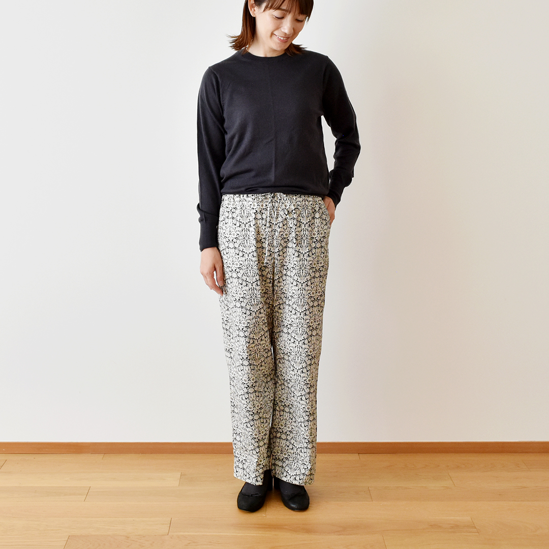 THE HANDWORKS フローラルパンツ 	Mortimer ZE（ブラック）　S