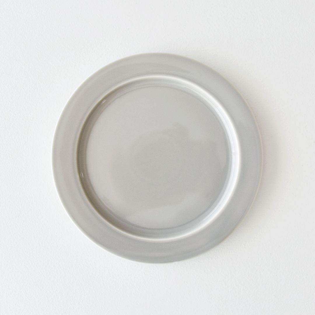 yumiko iihoshi porcelain × CHECK&STRIPE  unjour フラックスグレー　après midi plate 220